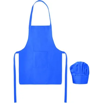 Kuchyňská zástěra Dětská kuchařská sada Kid Chef - Královská Modř