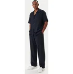 Emporio Armani Kalhoty z materiálu EM000586 AF20590 UB102 Tmavomodrá Regular Fit L