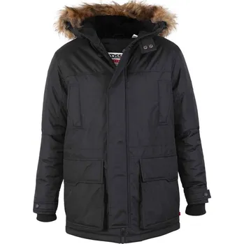 D555 bunda pánská LOVETT zimní parka nadměrná velikost 6XL černá