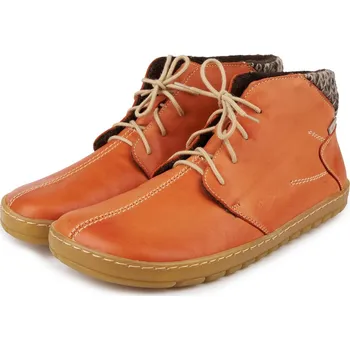 Dámská zimní obuv Vlnka Dámské barefoot kožené kotníkové boty Kiska oranžová velikost obuv dospělí 38