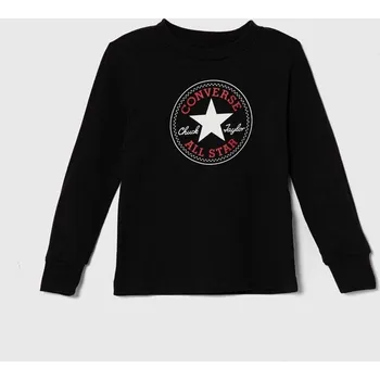 Pánské tričko Bavlněné tričko s dlouhým rukávem Converse 866243 černá 99X, vel. 92-98