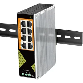 Switch Conexpro GNT-IG1008GP-AC, Průmyslový PoE switch na DIN lištu, 8x LAN, 8x PoE