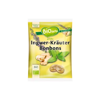 Bonbon Biodeta Zázvorovo-bylinkové bonbony 75 g bio BIO VEGAN Množství: 1 ks