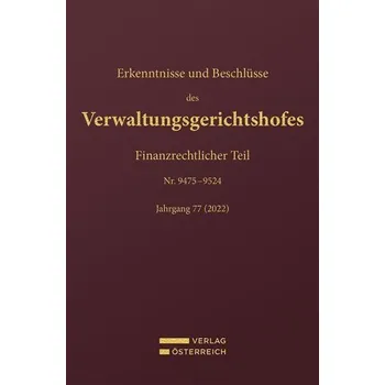 Erkenntnisse und Beschlüsse des Verwaltungsgerichtshofes - Fuchs, Karl-Josef [DE] (2025, Pevná, Verlag Österreich GmbH)