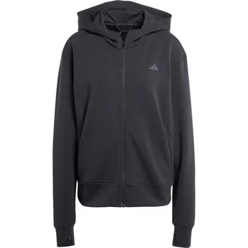 Dámské oblečení Dámská mikina adidas D4T FZ HOODIE XL Černá, Šedá