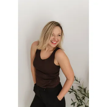 Tedy's Bezešvé tílko Barva: čokoládová hnědá, Velikost: 38/40