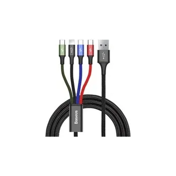 Počítačové příslušenství Baseus rychlý nabíjecí/datový kabel 4v1 2* Lightning + USB-C + microUSB 3,5A 1,2m, černá