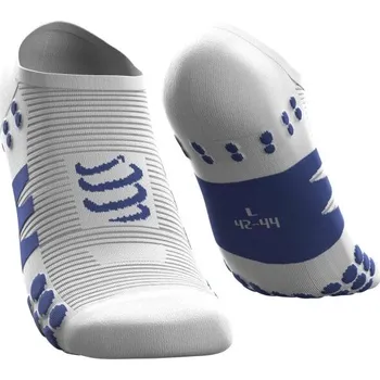 Pánské ponožky Kotníkové sportovní ponožky Compressport NO SHOW SOCKS T1 Bílá, Modrá