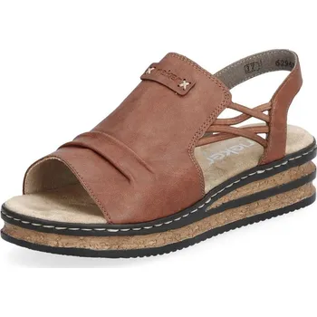 Dámská móda Dámské sandály RIEKER 62962-22 hnědá S6 41