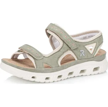 Dámská obuv Dámské sandály RIEKER 64066-52 zelená S6 41