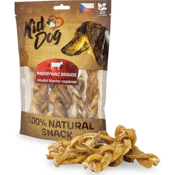 Pamlsek pro psa Kiddog 100% Natural Snack hovězí šlacha copánek 200 g