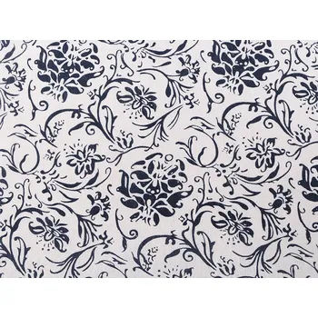 Bavlněná metráž / imitace lnu hrubší, květy