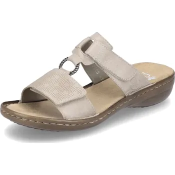 Dámské pantofle Dámské nazouváky RIEKER 60885-62 béžová S6 42