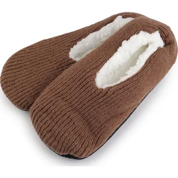 Pánská zimní obuv Pánská zimní domácí obuv s protiskluzem, střední, 14 (vel. 39-42) hnědá světlá