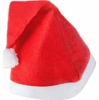 Vánoční dekorace SPRINGOS Vánoční čepice s bambulí 27x36 cm Santa červená