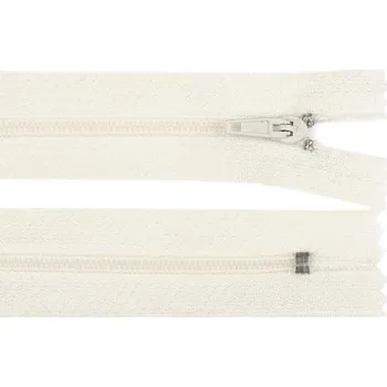 Zip Spirálový zip No 3 délka 40 cm pinlock, malé, 102 Off White