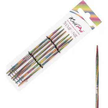 Nástroj na niť a příze Dřevěné ponožkové jehlice Symfonie 10 cm 2,5 mm