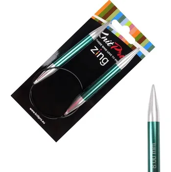 Nástroj na niť a příze Kovové kruhové jehlice Knitpro Zing 40 cm 8 mm