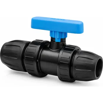 Vodovodní kohout TECNO PLASTIC PP kulový kohout - svěrný spoj x svěrný spoj 25mm