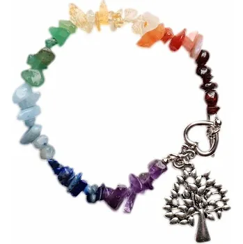 Náramek Čakrový náramek sekaný se Stromem života obvod cca 20 cm