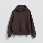 Reserved - Jednobarevná mikina s kapucí - tmavě hnědá - 519EF-89X - 519EF-89X-S