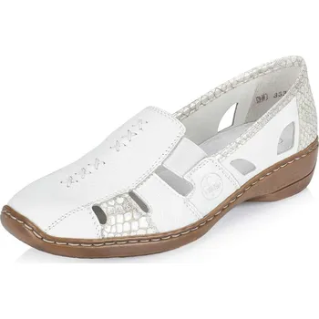Dámské mokasíny Dámské mokasíny RIEKER 41385-80 bílá S6 38