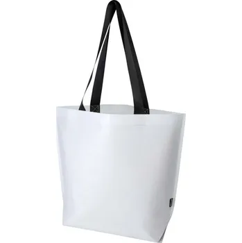 Duo velká nákupní taška z recyklovaného GRS s dvojitou laminací, 30 l - Bílá