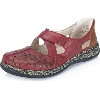 Dámské baleríny Dámské baleríny RIEKER 46352-33 červená S6 37