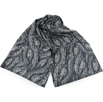 Šála Šátek / šála mramorovaná, hřejivá 70x185 cm, velké, 3 šedá