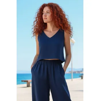 Lotika Lněné oboustranné tílko na širší ramínka 1162514