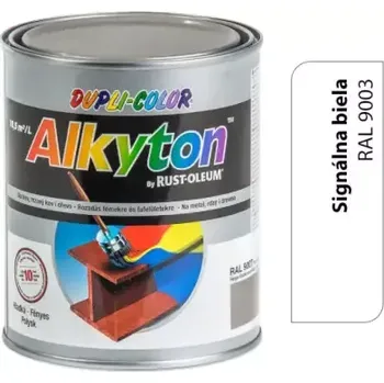 ALKYTON - Alkyduretanová antikorozní barva na kov 2v1 bez základu lesklá signální bílá 5L