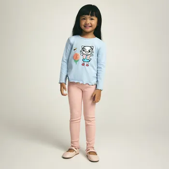 Reserved - Žebrované legíny - broskvová - 790HN-24X - 790HN-24X-104