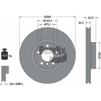 Brzdový kotouč Brzdový kotouč BENDIX Braking BDS1243HC