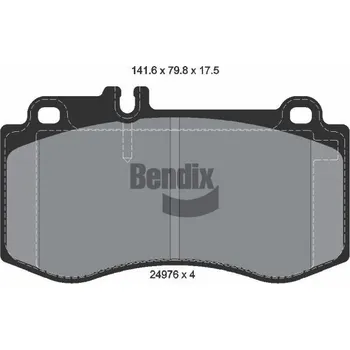 Brzdová destička Sada brzdových destiček, kotoučová brzda BENDIX Braking BPD2212