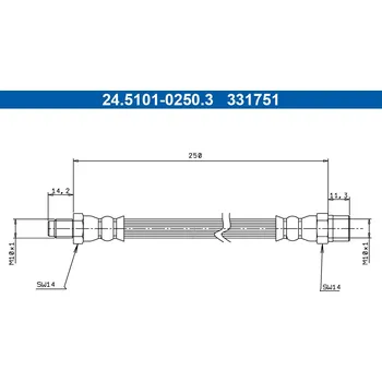 Brzdová hadice Brzdová hadice ATE 24.5101-0250.3