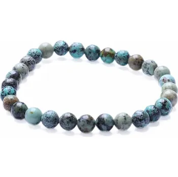 Náramek Tyrkys náramek korálkový 6 mm obvod cca 16 až 22 cm