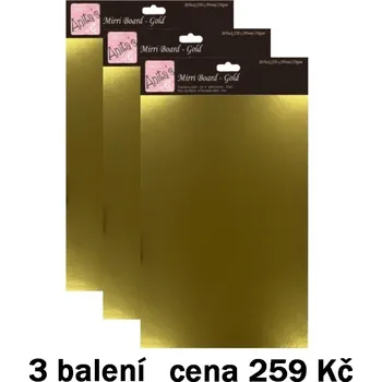 Umělecký papír WEST DESIGN PRODUCTS LIMITED Zrcadlový papír A4 (metalický karton) zlatý (60ks)