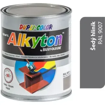 ALKYTON - Alkyduretanová antikorozní barva na kov 2v1 bez základu šedý hliník 250ml