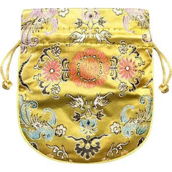 Dárková taška Brokátový sáček žlutý 11,5 x 13 cm cca 11,5 x 13 cm