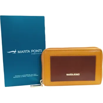 Peněženka Marta Ponti kožená dámská peněženka hořčicová B120573 MOST/COGNAC