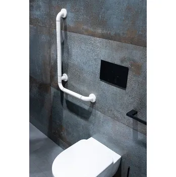 Madlo do koupelny Madlo pro invalidy, zalomení 90°, bílá barva (43218) HOPA