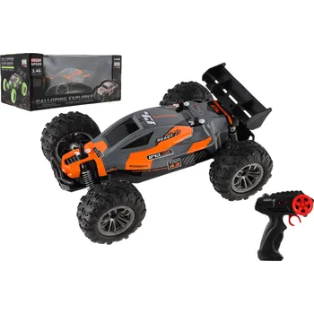 RC model auta Teddies Auto RC Buggy rychlostní 2,4GHz plast 25cm na baterie oranžové v krabici 31x14x18cm