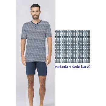 Pánské pyžamo Pánské pyžamo KARELPIU KC6198 Modrá 4XL