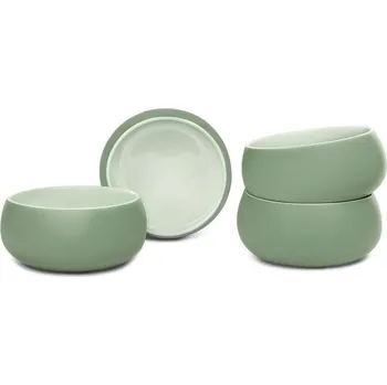 Zelené misky v sadě 4 ks z kameniny 600 ml Aura Luma – Bonami Selection ID_1814112
