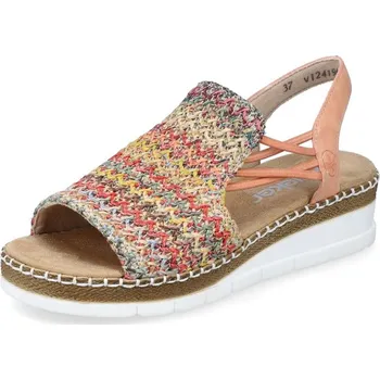 Dámská móda Dámské sandály RIEKER V1241-90 oranžová S6 39