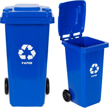 Popelnice Plastová modrá popelnice 120l MO-120G-8-K