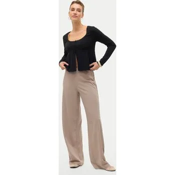 Vero Moda Kalhoty z materiálu Berlin 10318454 Béžová Wide Leg S_34