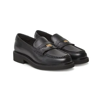 Dámské mokasíny Tommy Hilfiger Mokasíny Crest Squarish Toe Penny Loafer FW0FW08633 Černá 36