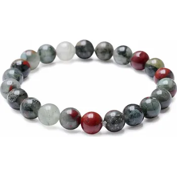 Náramek Heliotrop africký náramek z korálků obvod cca 16 až 22 cm