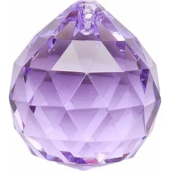 Aroma lampa Koule Feng Shui broušený křišťál fialový L 40 mm